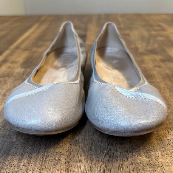 Vionic Caroll Classic Leather Ballet Flat Arch Support Ortho Gray Women’s Sz 9.5 - Picture 4 of 9